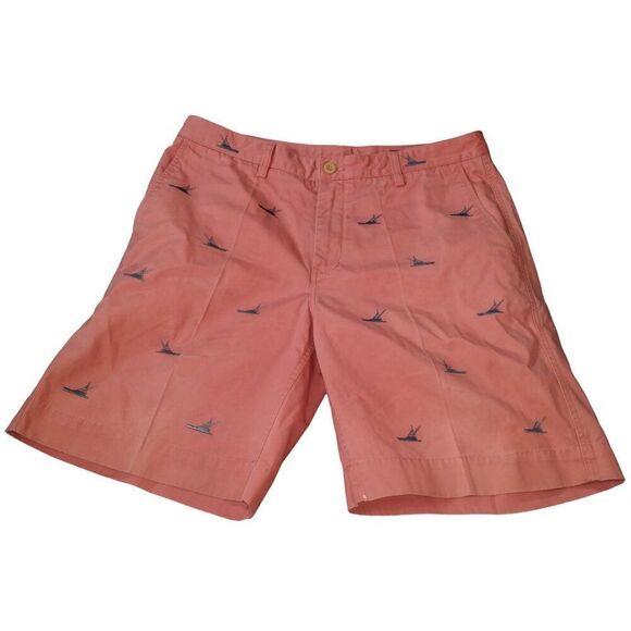 Vineyard Vines Island Short Chino Men Sz 36‎ Salmon Travel Summer Casualwear - Picture 1 of 10